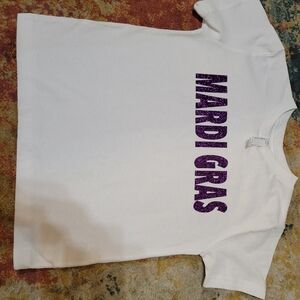 Kids White Mardi Gras T-Shirt